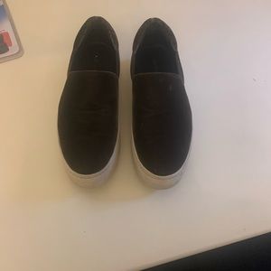 Vince platform velvet sneakers